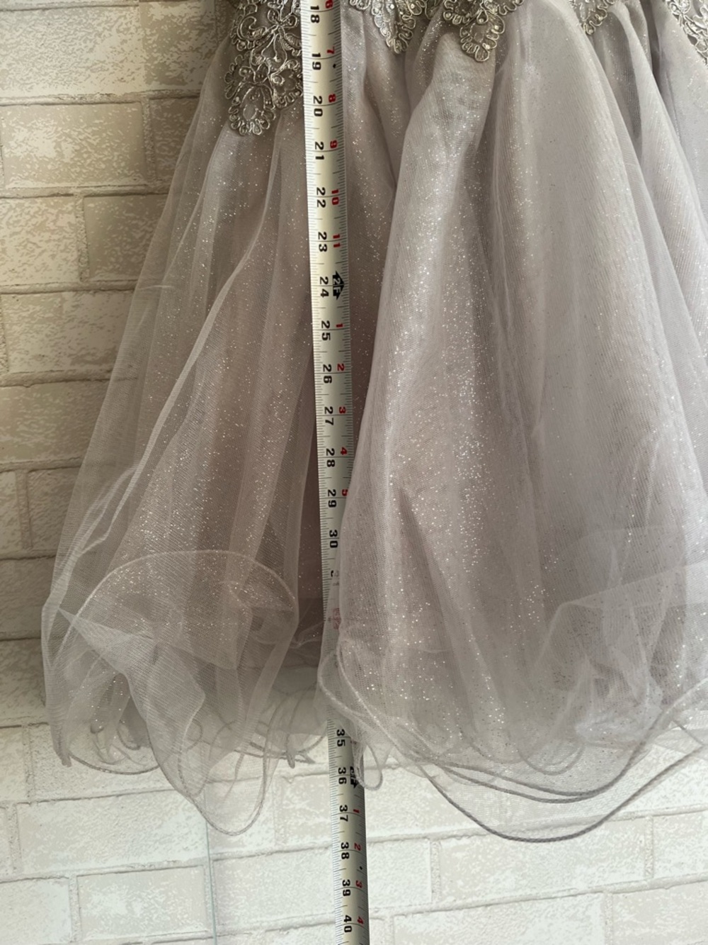 🩶 May Queen 🩶Gray Silver Embellished A-line Sleeveless Cocktail Dress Homecoming - Picture 15 of 16